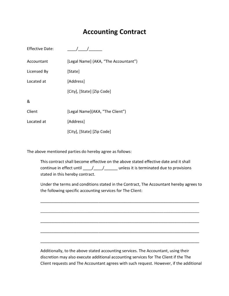 Accounting Service Agreement