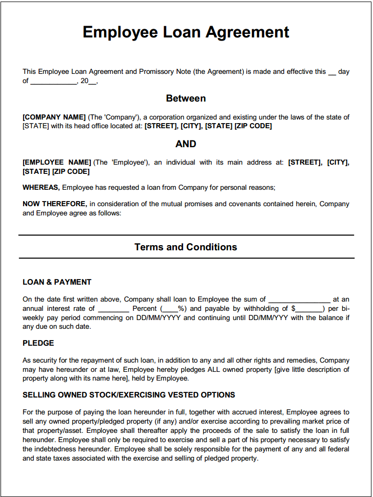 Employee Loan Agreement