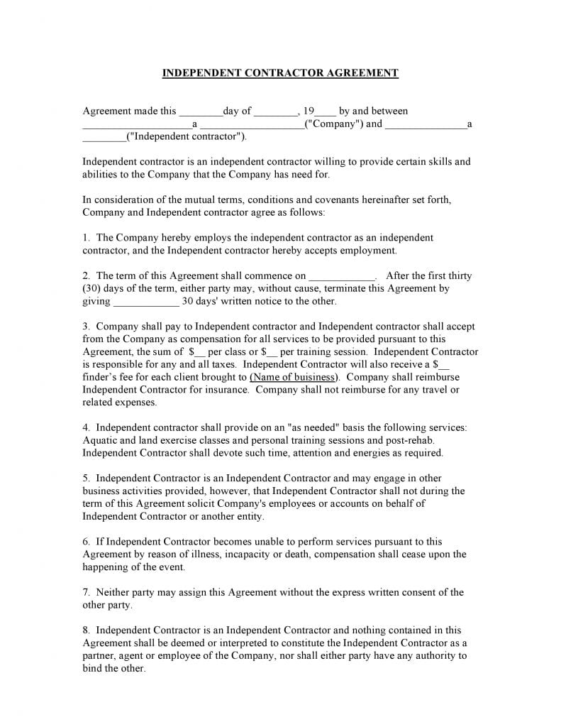 Independent Contractor Agreement