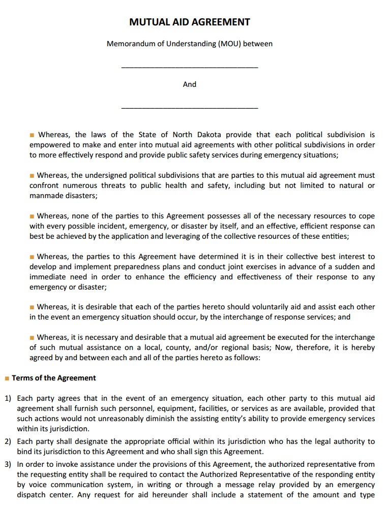 mutual aid agreement template